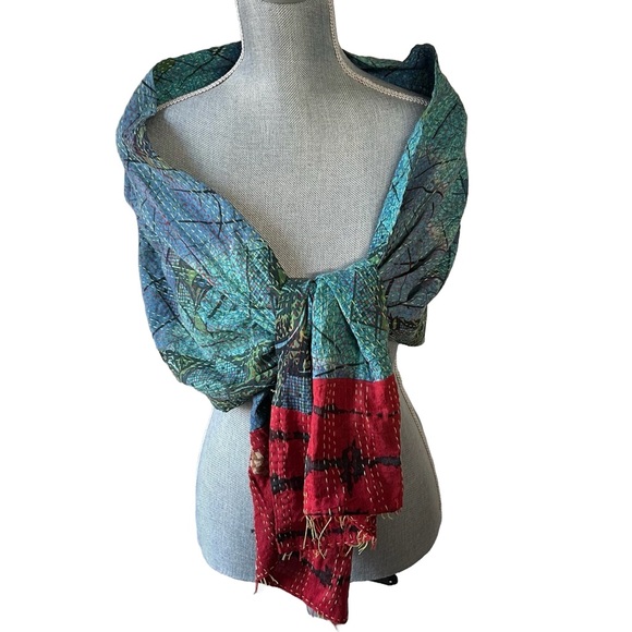 Karma Living Throw 15”x70” Braided Tassels Multicolor - Picture 3 of 7